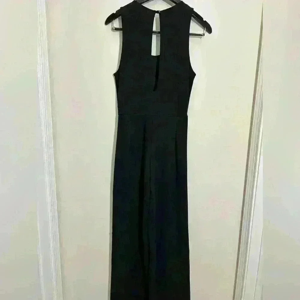 Fashion Nova Jumpsuit Open Leg High Slit Black Feminine Size XS - Picture 3 of 9